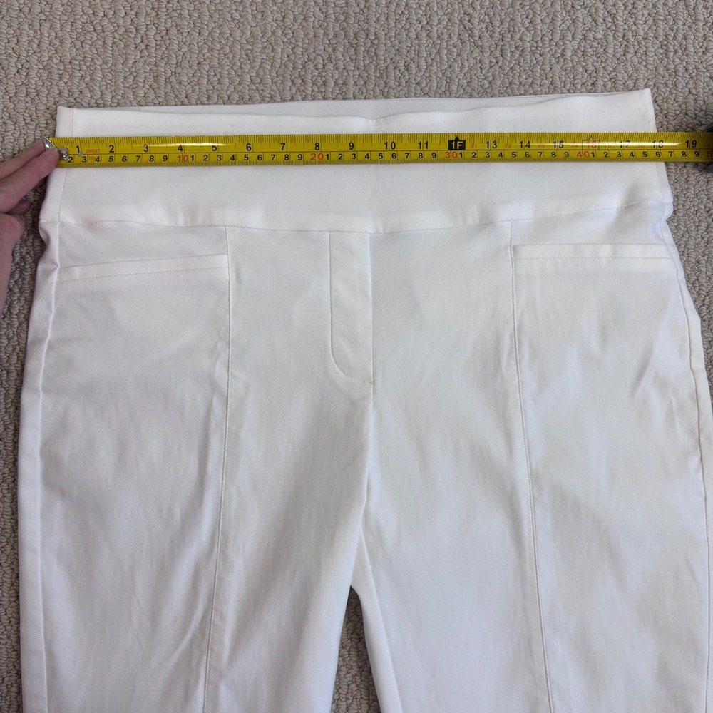 Apt. 9 Brynn White Pull On Capri Pants, Size 14 Tummy Control Summer Office - Picture 9 of 14